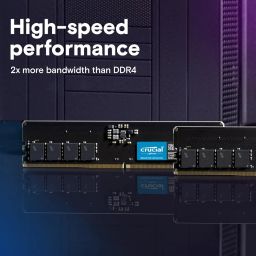 Crucial RAM 16GB DDR5 5600 MHz CL46 (16Gbit) Desktop Memory CT16G56C46U5 Black image 1