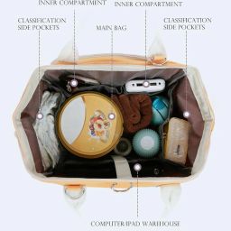 little curious Diaper Baby Bags | Baby Bag for Mother Carry | Diaper Bags For Mom For Travel | Sling Baby Diaper Bags | Baby Diaper Bag For Mother For Travelling | Maternity Bags For Mother and Baby - Black Bag image 3