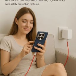Oneplus 80W Type C Supervooc Charging Charger with 1M Cable Support Dash/Superdart/Wrap/Vooc for Oneplus 13/13R/Open/12/12R/11/11R/10 Pro/10R/10T/9Pro/9R/8Pro/8T Fast Charge Adapter 80 Watt, White image 4