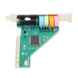 PCI Sound Card 4.1 Channel Computer Desktop Built in Sound Card Internal Audio Karte Stereo Surround CMI8738 Support Duplex Playback and Recording image 3