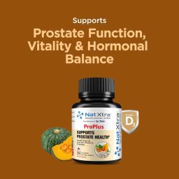Natxtra ProPlus | Prostate Health & Urinary Support | Pumpkin Seed Oil, Quercetin, Vitamin D3 & Selenium | Reduces Inflammation, Improves Urinary Flow, Boosts Testosterone | 120 Vegetarian Capsules image 1
