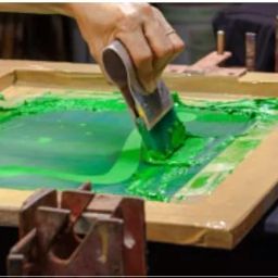 sumikrafts Screen Printing kit for Beginners: 6 Assorted Pigment Dyes+Double Hinge Table Clamps+ Screen Printing Wooden Frame Small 8"x10" pre-Stretched mesh no 16(Option 5) image 5