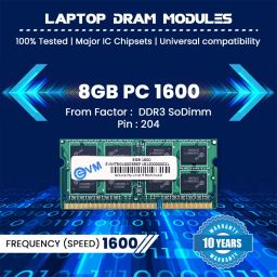 EVM 8GB DDR3 Laptop RAM 1600MHz So-DIMM Memory - High-Speed Performance, Low Voltage Requirement - 10 Year Warranty (EVMT8G1600S86P) image 1