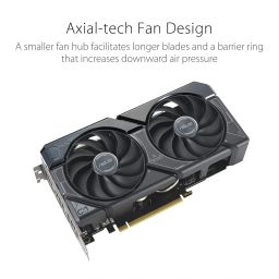 ASUS Dual Geforce RTX 4060 Ti OC Edition 8GB GDDR6 (pci_e_x16 4.0, 8GB GDDR6, DLSS 3, HDMI 2.1, Displayport 1.4A, Axial-Tech Fan Design, 0Db Technology, and More) image 1