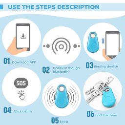 Pure Wireless Bluetooth 4.0 Anti-Lost Anti-Theft Alarm Device Tracker GPS Locator Key/Dog/Kids/Wallets Finder Tracer w/Camera Remote Shutter & Recording for i-Phone i-Pad & Android. (1-Piece) image 2