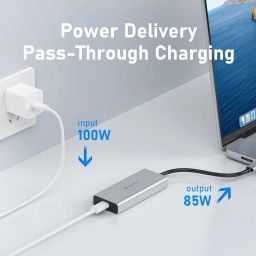 PULWTOP 5 Port USB C Hub 10Gbps for Laptop, USB C Hub Power Delivery with 100W PD (Not Support Monitor) USB C to USB C Hub Multiport Adapter for MacBook Pro, Chromebook, iMac, XPS image 3