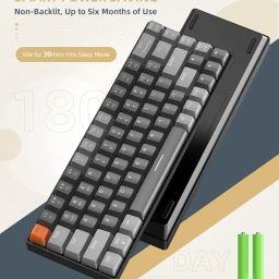 Varna Pro - Premium Mechanical Wireless Keyboard ; Bluetooth and USB Wireless dongle (Included), Multi Device Support for Upto 3 Hosts (Red Switch) image 2