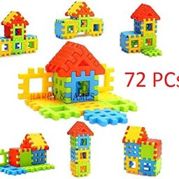 HARRY & JAMES® Blocks Game My Happy House 72 Pcs Toy Building Blocks with Attractive Windows and Smooth Edges Building Blocks for Kids, Block Game for Kids,Boys,Girls,Childrens image 4