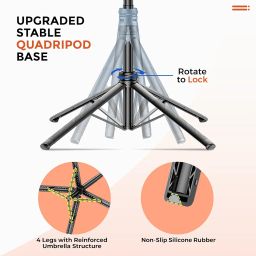WeCool S7 Selfie Stick with tripod stand, 71 inches Ultra Long with Reinforced Quad Stand, 360° Rotatable Handle with Detachable Bluetooth Remote. Ultimate Stability for Vlogging with Cameras & GoPros image 2