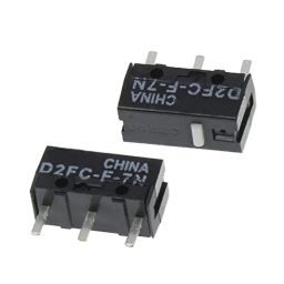 Generic 2pc Original Micro Switch D2FC 7N (2pcs) Black Toggle Push Button 2-Way ON-OFF Panel Mount image 1