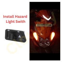 Cloudzy Universal Parking Hazard Switch With Indicator Switch Motorcycle Warning Light Switch (1) image 2
