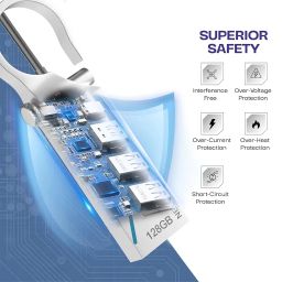 GreenTech 128 GB USB Pendrive Storage with Advance USB 3.0 Speed | Ultrafast 150 Mbps Flash Speed | Compact, Portable and Rugged Design | Compatible with Laptop, Car, PC, Music Player, Tablet and TV image 4