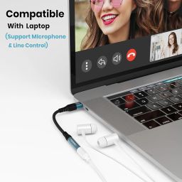 Portronics iKonnect C Pro Type C to 3.5 mm Audio Jack Connector with DAC Headphone Converter Adapter Compatible with iPhone 15 Pro Max/15 Pro/15 Plus, Galaxy S23/S22/S21/S208 & Other Type C Phones image 4