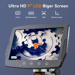 Hayve 9 '' LCD Digital Microscope, 1500X Magnification Coin Microscope with 16MP Camera, Micro Soldering Microscope for Adults, 32GB Card Included, Wired Remote, Compatible with Windows/Mac OS image 2