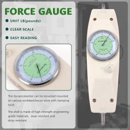 Force Gauge,Knoweasy NK-500 Mechanical Analog Push Pull Gauge and Analog Dynamometer with Portable Carry Box image 5
