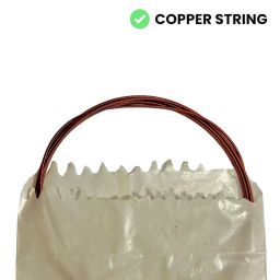 Copper Veena Strings with Veena Spring Metti nail set of 4 and extra colorful nails set of 2 image 1