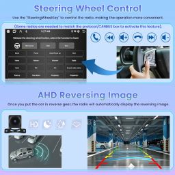 Roinvou 8 Cores 4+64G Android Car Radio for Mazda 3 2014-2018, 9" Touch Screen Carplay Android Auto with 32EQ Bluetooth WiFi GPS Navigation Mirror Link Backup Camera image 4