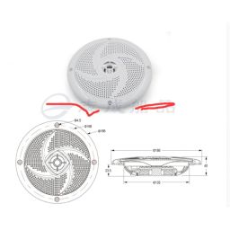 Enakshi® 2xWhite Waterproof Round Speaker Sound System for Boat Marine Car RV| Parts & Accessories | Boat Parts | Electronics & Navigation | Radio & Communications image 3