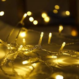 DesiDiya® 35 Feet Long LED Power Pixel Serial String Light, 360 Degree Light in Bulb | Copper Led Pixel String Light for Home Decoration,Diwali,Christmas(Warm White) Pack of 1 image 1