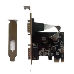 Pci Express 2 Port Serial Card Pci Express to RS232 (DB9) COM Port Adapter for Desktop with Low Bracket (PCIE-Serial) (2 Port Express Serial) image 1
