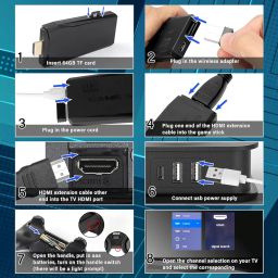 TOYTONIC Wireless Game Console with 20,000+ Retro Games, 9 Emulators, 2 Controllers, and 64GB Memory Card for TV image 2