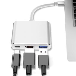 USB-C to HDMI Adapter (Supports 4K / 60Hz) - Type- C 3 in 1 Converter Cable for 2017/2016 MacBook Pro, MacBook, Mac Pro, iMac, Chromebook, More USB 3.0 Type-C Devices image 1