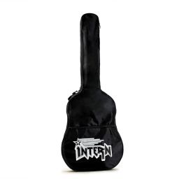 Intern INT-38C Right hand Acoustic Guitar Kit, With Bag, Strings, Pick And Strap, Black, small image 2