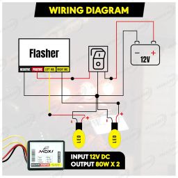 Universal for Bike Hazard Flasher/Blinker Waterproof 16 Patterns Flasher Relay for LED/Bulb Indicators (Hazard Flasher) image 4