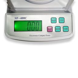 Sf-400C 500g x 0.01g Digital Jewellery Scale, Gold & Silver, Tare function, Overload indicator, on & off button, white weighing machine. image 4