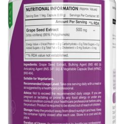 HealthyHey Nutrition Grape Seed Extract | Maximum Strength | 95% Polyphenols | 3 Month Supply | 90 Veggie Caps | (Pack of 1) image 1