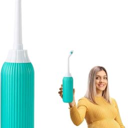 oxiov 500ML Plastic Retractable Handheld Water Spray Bidet, Easy-to-use Portable Bidet with Angled Nozzle Spray, Travel Bag (Multicolor) image 5