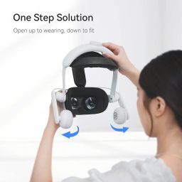 KIWI design Head Strap Compatible with Quest 2 (Audio Comfort Head Strap) [Video Game] (with Headphone) image 3