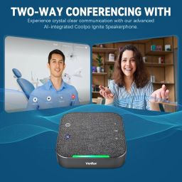 Verilux® Conference Microphone Speaker with Mic Wireless, 360° Voice Pickup Mute Button Noise Reduction & Enhanced Voice Adjustable Volume USB Plug and Play, Portable Speakerphone for Meeting image 3