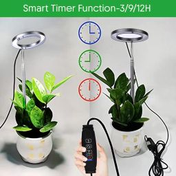 GIGAWATTS Ring Plant Light with Full Spectrum DC5V Input 11-63″ Expandable Height 160 LEDs USB Powered 10 Levels Dimmable and 3 Modes IP44 Indoor Lamp for Home Garden Balcony (Pack of 1, RGB) image 1