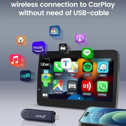 Carlinkit Mini SE Pro Wireless Adapter for OEM Wired CarPlay & OEM Wired Android Auto,Compatible with iOS 10 & Android 10 and Above, Fast Connection, No Latency - Deep Blue image 5