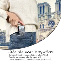 YOFITS YF39 Portable FM AM Radio with Bluetooth, Voice Recording, TF Card Support, Stable Signal Reception, LED Emergency Light, Compact Design for Home and Outdoor Use(Black) image 5