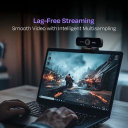 Kreo Owl 4K UHD Webcam with Auto-Focus and Noise Cancellation Digital Mic, Plug and Play Setup for Video Call, Streaming, YouTube and More, Privacy Shutter with 360 Rotation image 2