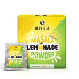 Bevzilla Masala Lemonade Infused with Vitamin C | Handcrafted Instant Drink Premix | Refreshing Lemon Summer Drink | Makes Upto 50 Glasses|25*10 Sachets | Easy to Carry image 4