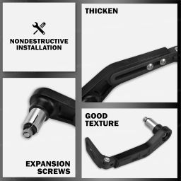 MIKANIX Universal Adjustable Handlebar Brake Folding Clutch Lever Guard Protectors Compatible with All Bikes (Black) image 4