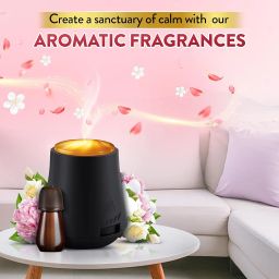 Air wick (Machine + Peony & Jasmine refill - 20 ml) Essential Mist Automatic Fragrance Mist Diffuser Kit | Natural Essential Oils Diffuser | Automatic Air Freshener image 1