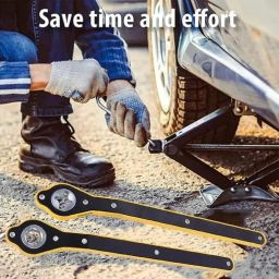 Flanxus Universal Car Jack Ratchet Wrench|360 Forward and Reverse knob Labor-Saving Design|Scissor Jack Lift Speed Handle Tool|Jack Lug Handle Tool|Tire Wheel Jack Wrench image 5