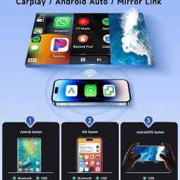 2GB+32GB Car Stereo Radio Compatible with Kia Morning Picanto 2017-2020, Slakerbe 9 Inch Touchscreen Wireless Carplay&Android Auto with Mirror Link Bluetooth GPS Navigation WiFi Backup Camera Mic image 1