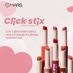 MARS Click Stix Gloss Lip Balm (2.0 gm) (03-BERRY JAM) | High Pigmented | Ultra-Glossy Finish | Non-Sticky | Hydration | Enriched with Cocoa Butter image 2