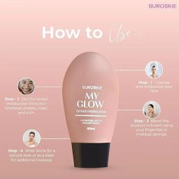 My Glow All-In-One Tinted Moisturizer 60 ml (Medium Shade) | Natural Glowy Finish | SPF 30 & Niacinamide | Intense Hydration & UVA/UVB Protection | Sweat resistant | Cream For Men & Women image 4