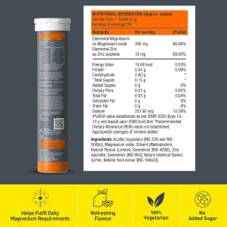 Fast&Up Magnesio - Magnesium and Zinc for Muscle Health and Stress - 20 Effervescent Tablets - Lime and Lemon Flavor image 3