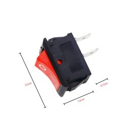 Electronic Spices (20psc) Small Mini Boat On/Off Rocker Switch Snap-in 2-Pin Red Plastic Button image 4