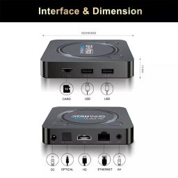 QIWA® G96 MAX 4K Box with Amlogic S905W2 Processor, 4GB Ram 32GB ROM, Android 11, Dual WiFi (2.4g+5g), Rotation Enabled, Bluetooth & Voice Support image 2