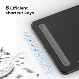 XPPen Deco M Drawing Tablet with X3 chip Stylus 8 Shortcut Keys, 8192 Levels of Pressure Sensitivity, X3 Elite Stylus and Fully-Laminated Display- Black image 3