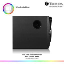 TRONICA FD-201 30W 4.1 Channel Bluetooth Home Theater System with Remote FM USB AUX LED TV Support - Subwoofer, Bookshelf, Woofer, Satellite image 3