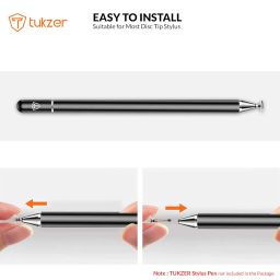 Tukzer Universal Replacement Disc Tips for Capacitive Stylus Pen| High Precision Round Shape 7mm Transparent Replaceable Tip for Mobile, Tablet, iPad, Touch Screen Devices, Writing, Drawing (Pack 5) image 4